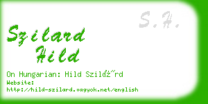 szilard hild business card